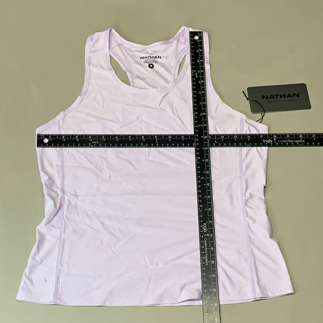 NATHAN Qualifier Tank Women's Sz M Lilac Breeze Heather NS51080-70028-M (New)