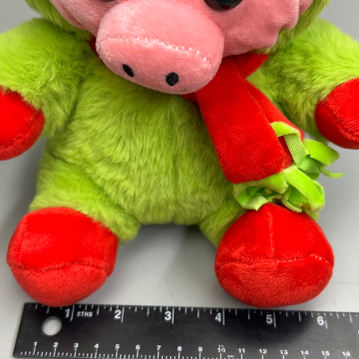 PEEK A BOO TOYS Pig / Grinch Stuffed Animal Green/ Pink XMASDIS30