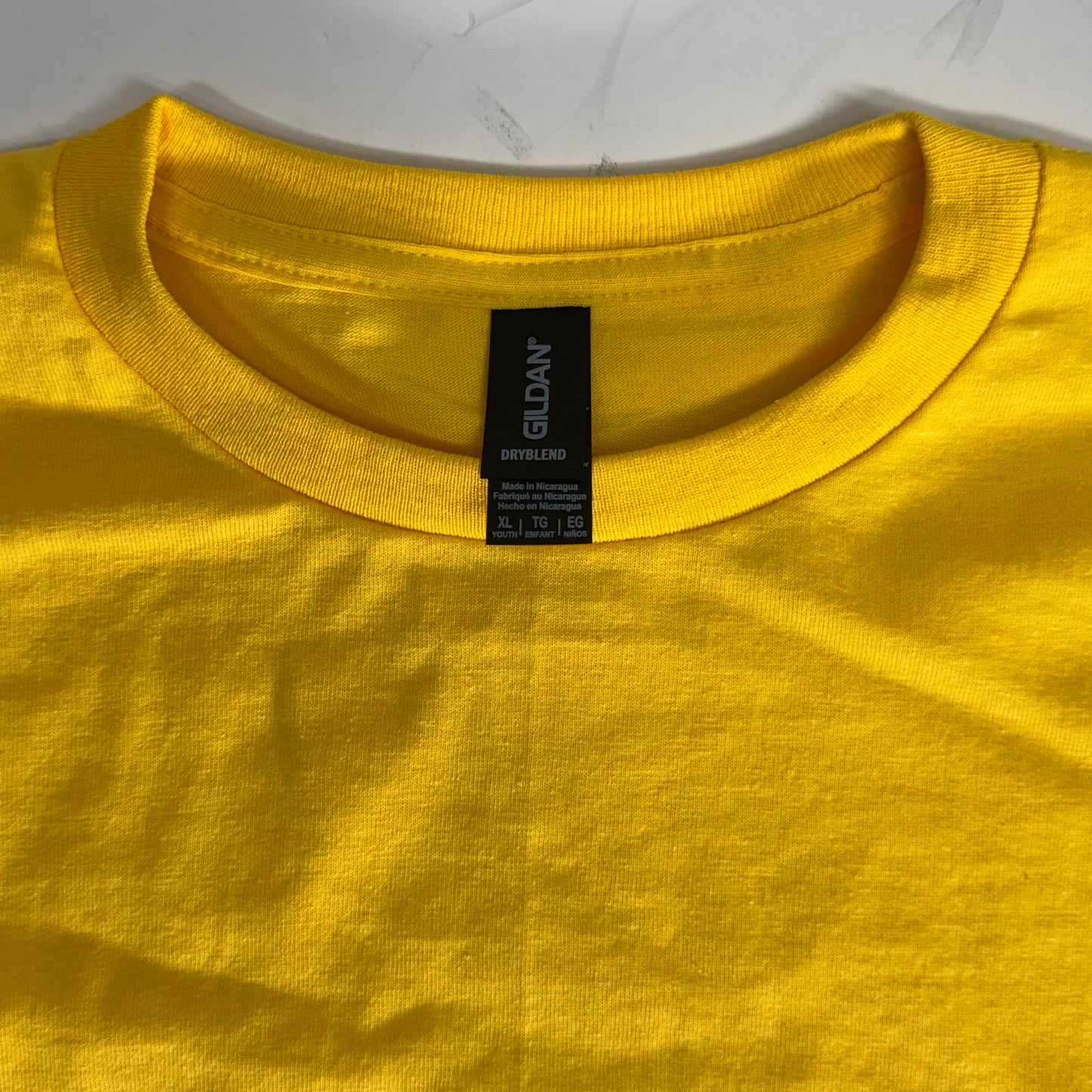 ZA@ GILDEN (12 PACK) Unisex Heavy Cotton T-shirts Short Sleeve Unisex Sz L Yellow