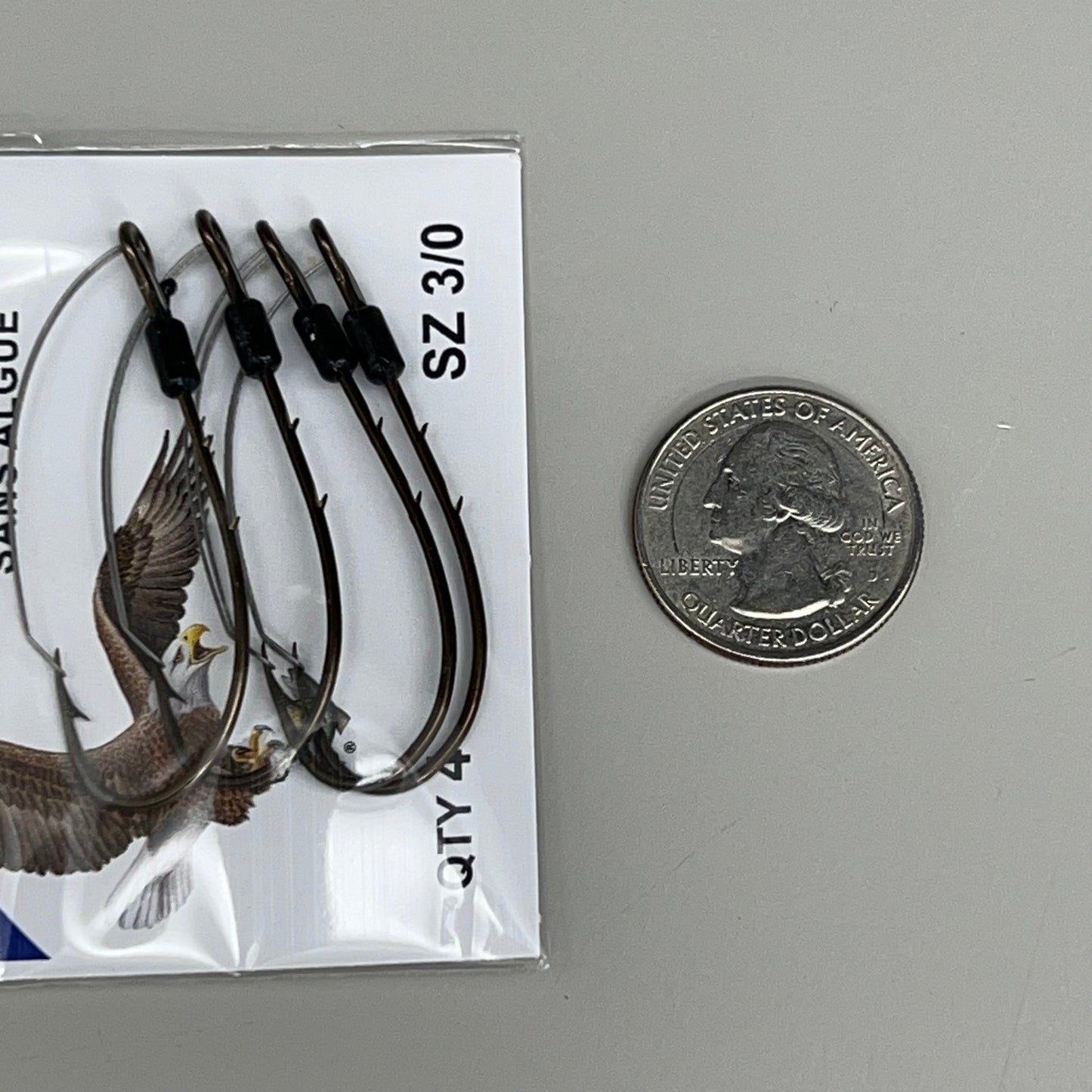 EAGLE CLAW (5 PACK) Weedless Baitholder 2 Slice Hook Bronze #3/0 4pc 449WA-3/0