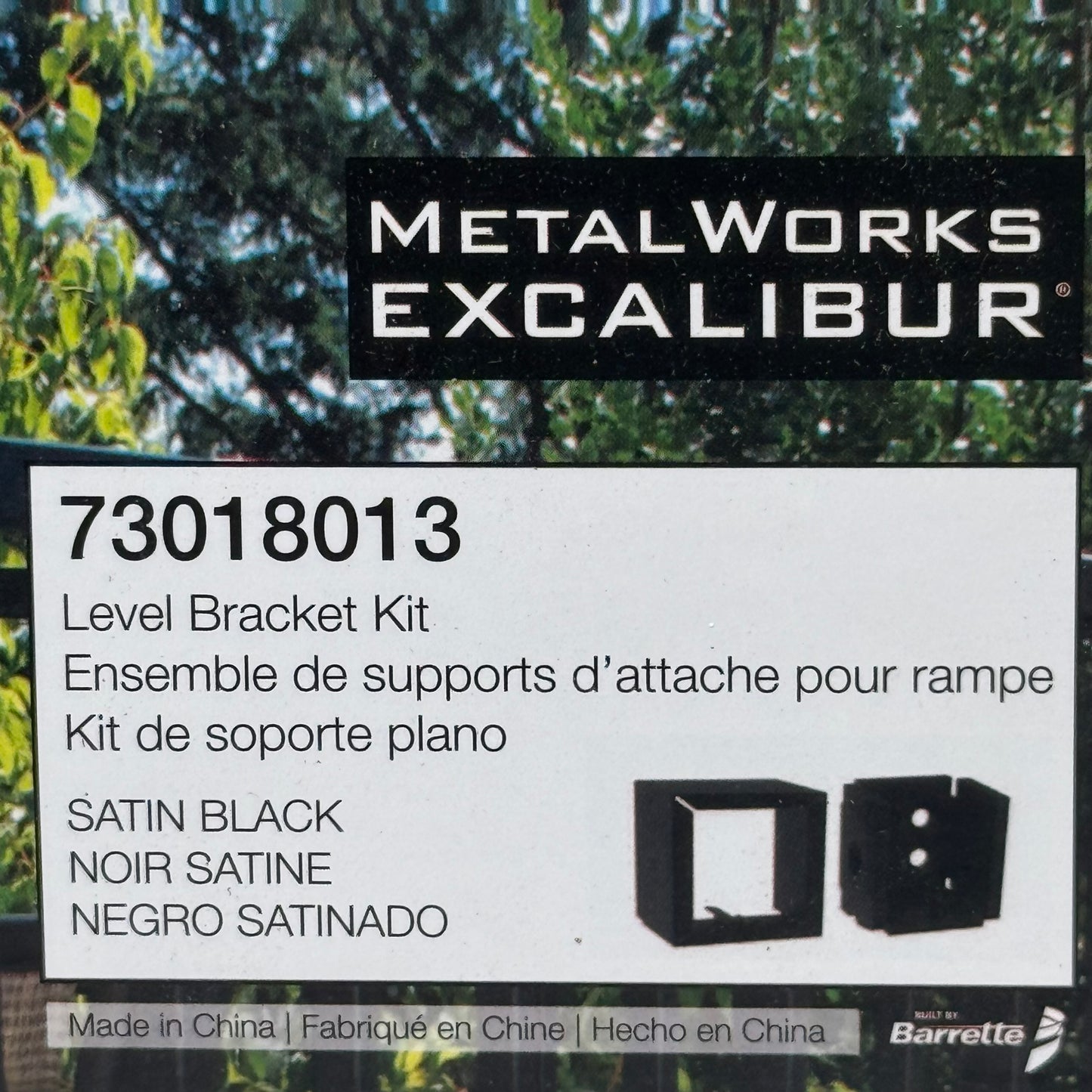 METALWORKS Level Bracket Kit Powder Coated Galvanized Steel Satin Black 73018013