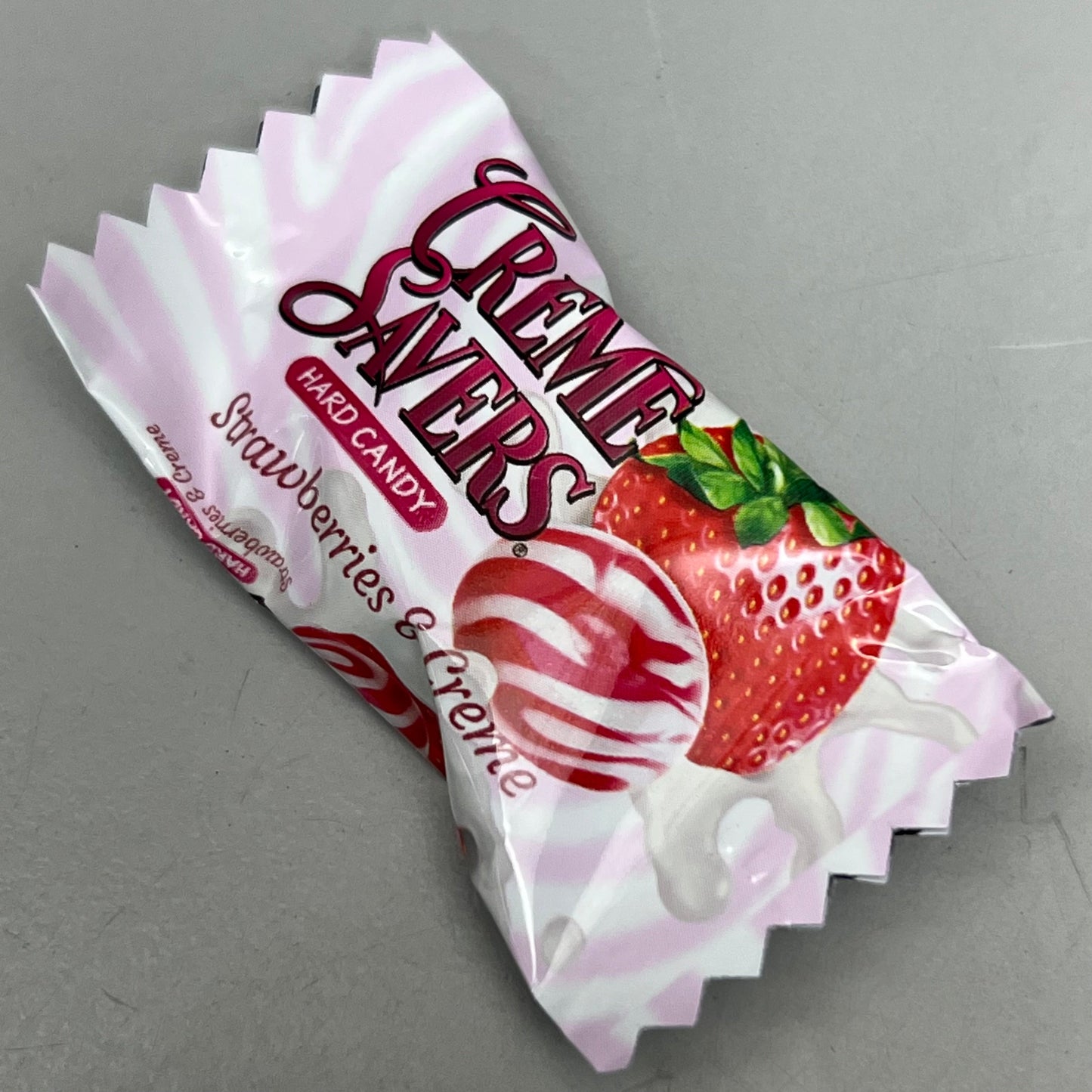 ZA@ ICONIC CANDY (12 PACK) Hard Candy Savers Strawberries & Creme 6.25 oz BB 03/28 (New Other, Distressed Box)