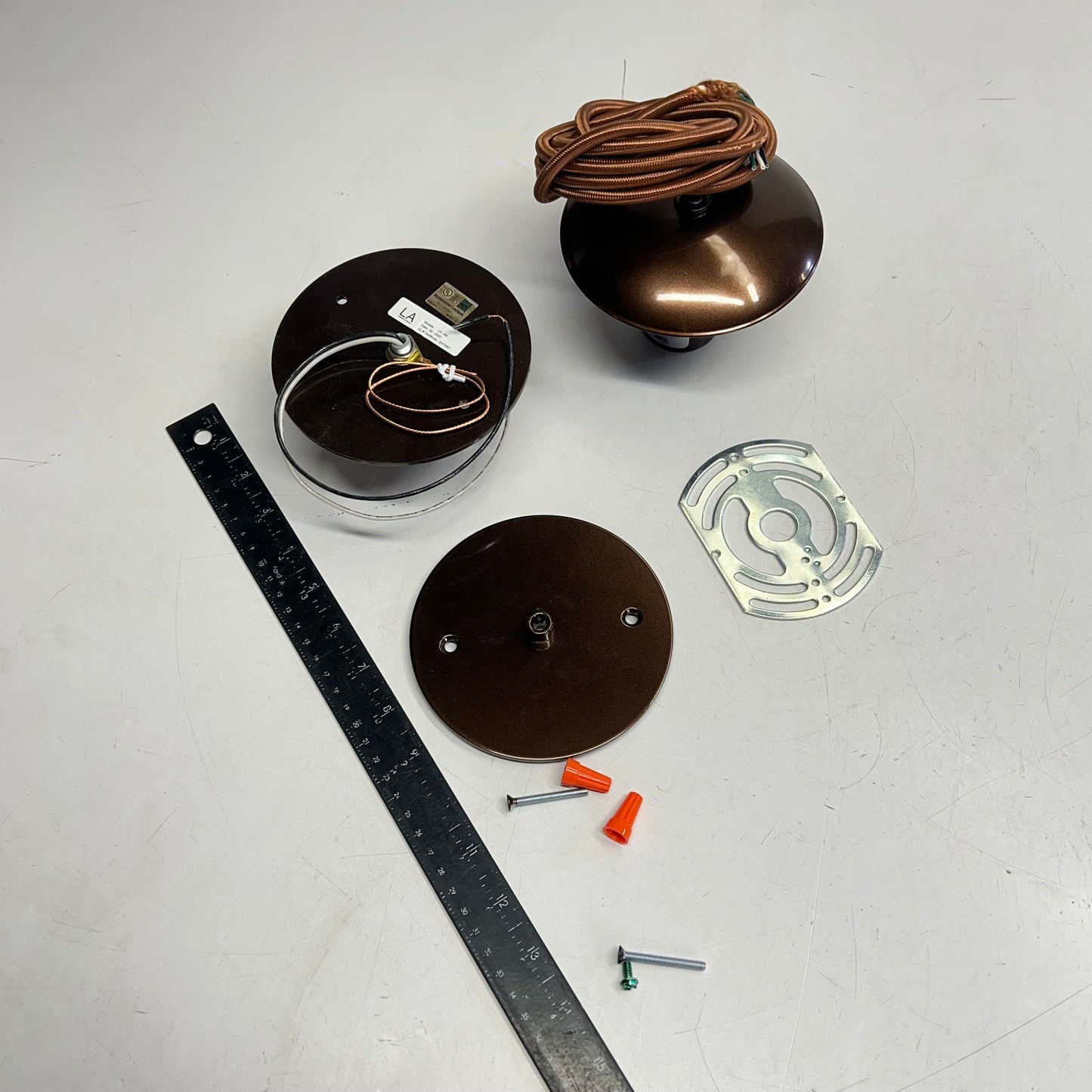 ZA@ LA AUTHENTIK  (LOT OF 3) Assorted Light Mounting Parts  Metallic Brown