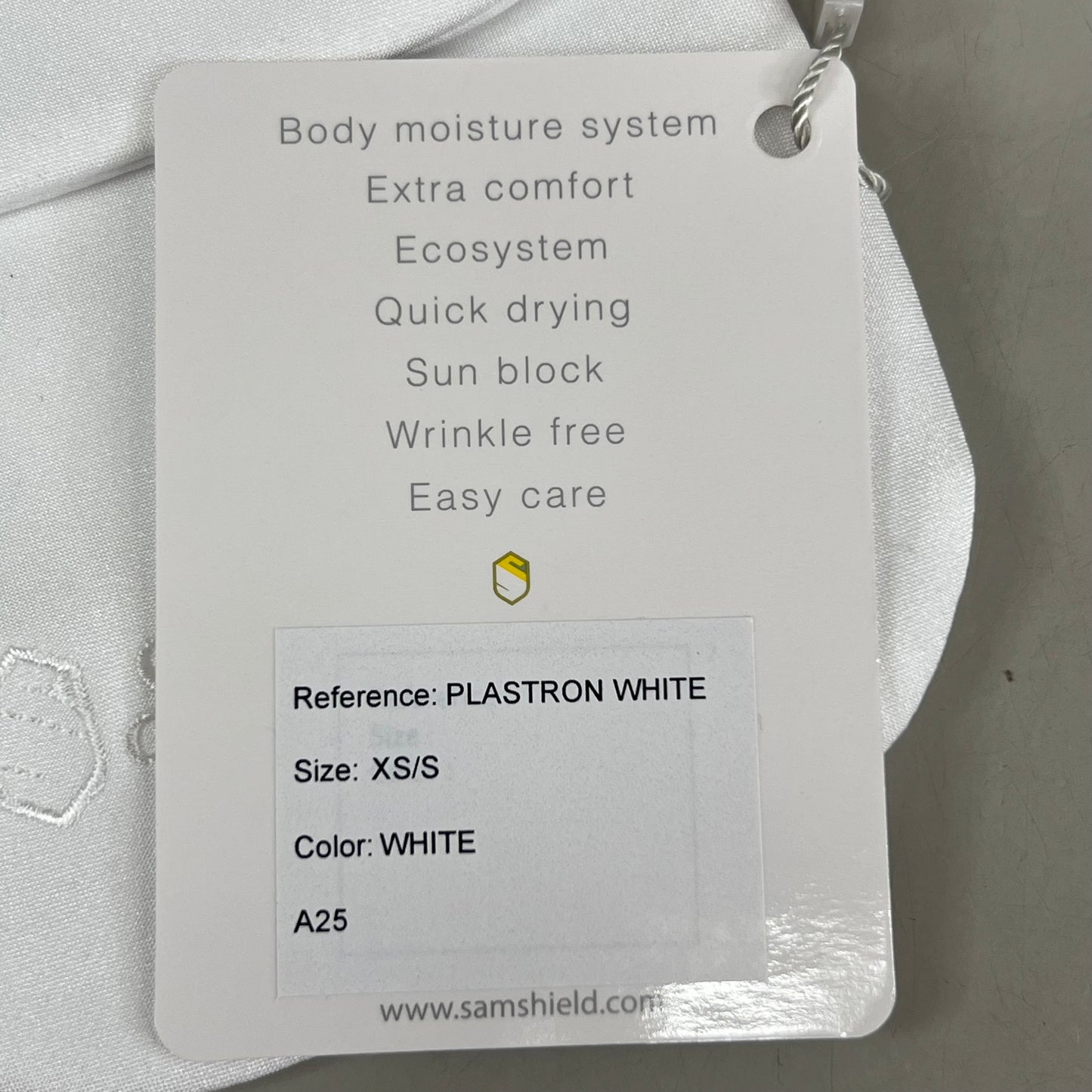 SAMSHIELD Plastron White Equestrian Riding Tie Women's Sz XS/S White