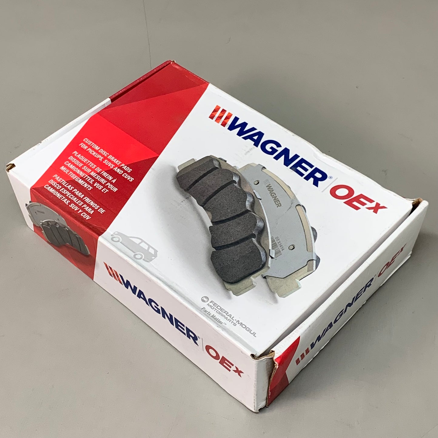 WAGNER OEx Premium Ceramic Disc Brake Pad Set 7 1/2" x 3" OEX1645