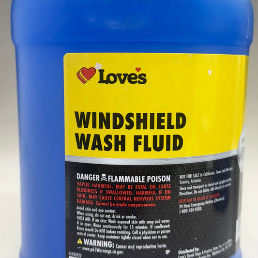 ZA@ LOVES (6 PACK, 1 Gallon Each) Windshield Wash Fluid Blue C