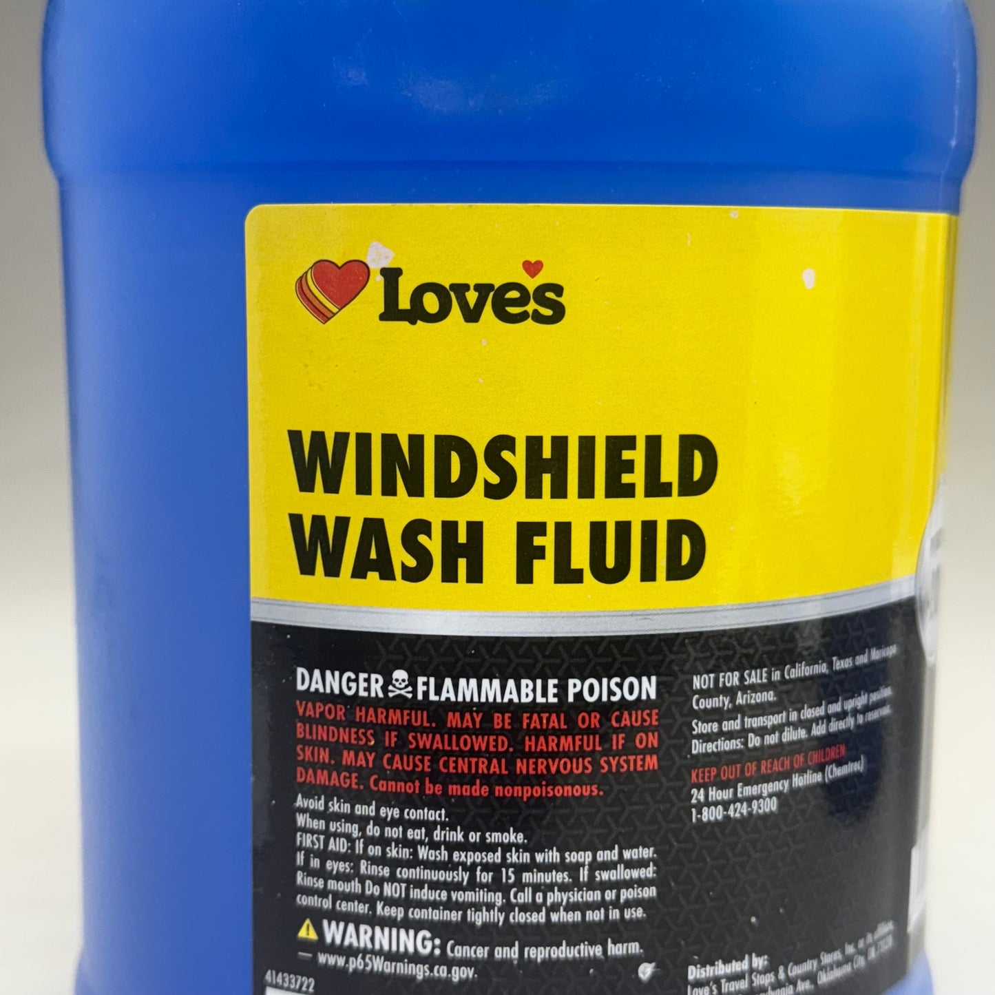 ZA@ LOVES (6 PACK, 1 Gallon Each) Windshield Wash Fluid Blue B