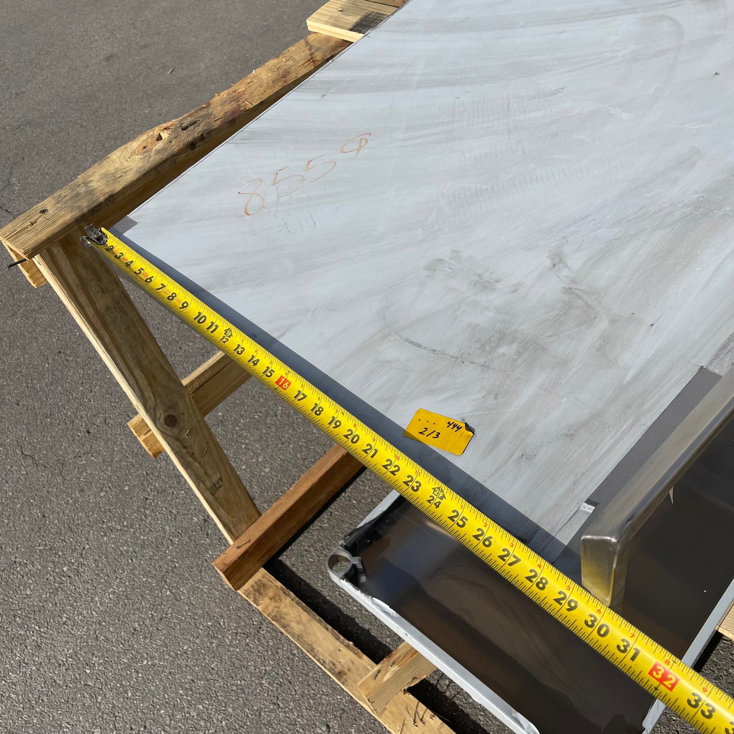 Z@ Pallet of REGENCY Work Table w/ Left Sink Stainless Steel 600ST3096L (AS-IS, Bent)