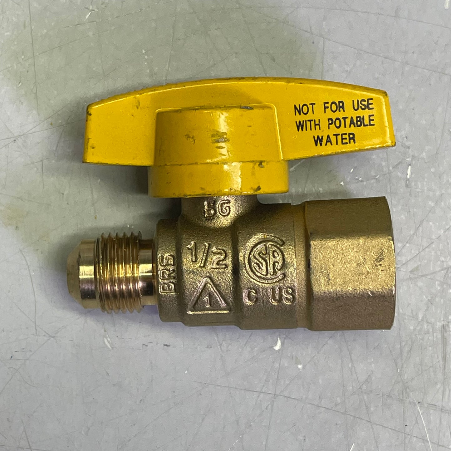 BRASSCRAFT Gas Ball Valve 3/8” OD Flare X 1/2” FIP Brass TBV6-8