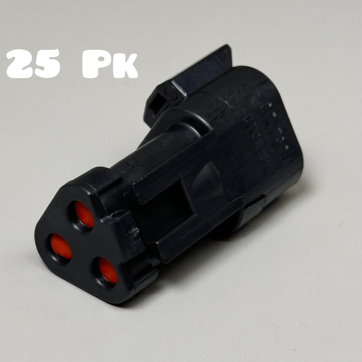 TE CONNECTIVITY (25 PACK) Deutsch Electrical Connector Auto Receptacle 3 POS DT04-3P-EP10