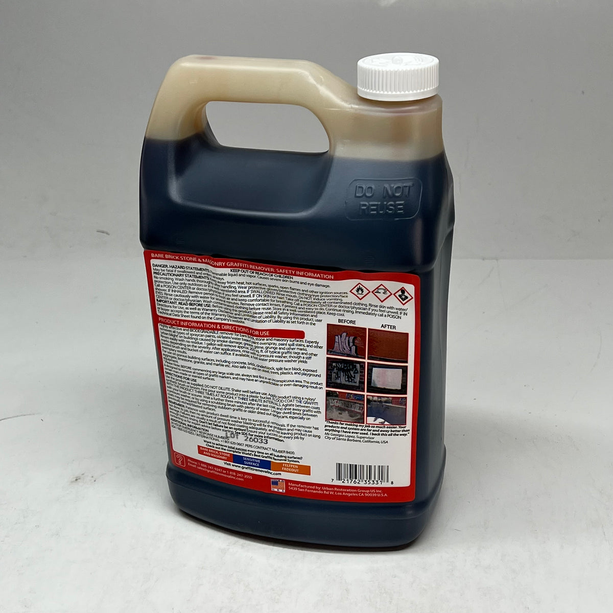 WORLDS BEST GRAFFITI REMOVAL (2 PACK) Bare Brick, Stone & Masonry Graffiti 1 Gal