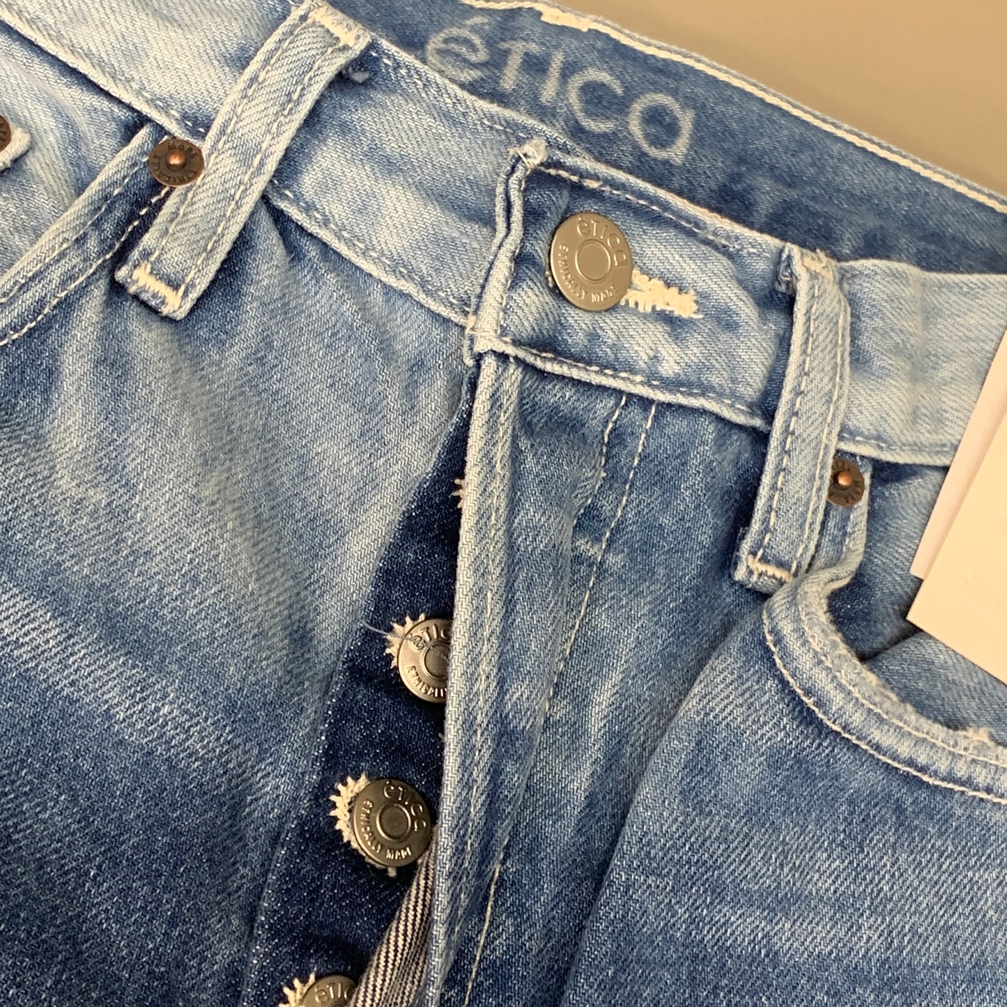 ETICA Tyler Vintage Straight Crop Jeans 100% Cotton Shipwreck Size 26 EW178114A