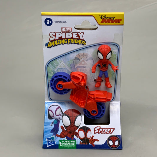 ZA@ HASBRO Marvel Spidey and His Amazing Friends Figurine With Motorcycle 5010993933358