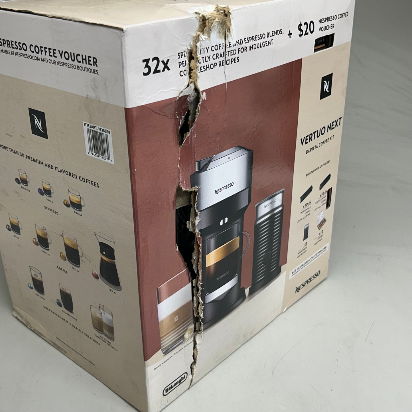 NESPRESSO Vertuo Next Coffee and Espresso Machine Sz 13" L x 12" H 1835898