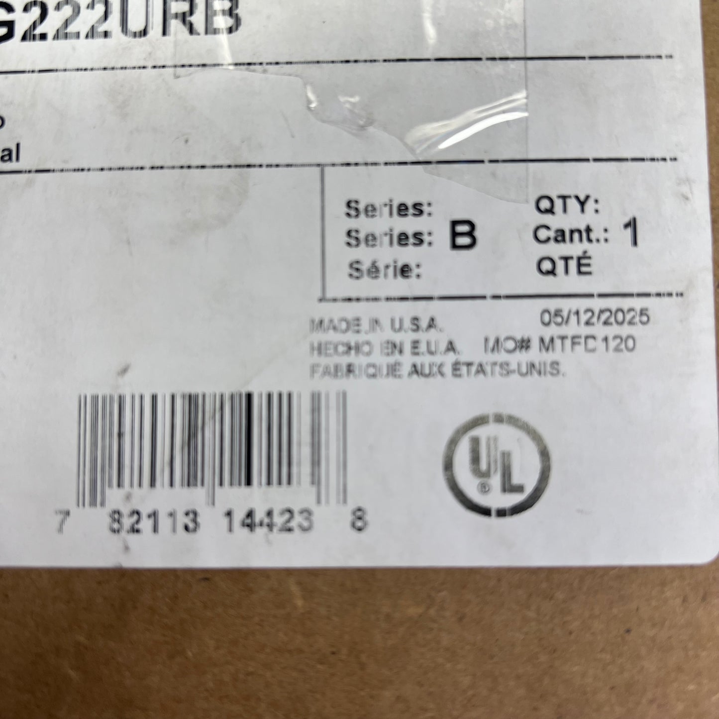 EATON  General Duty Non-Fusible Safety Switch Single Throw 60A NEMA 3R DG222URB