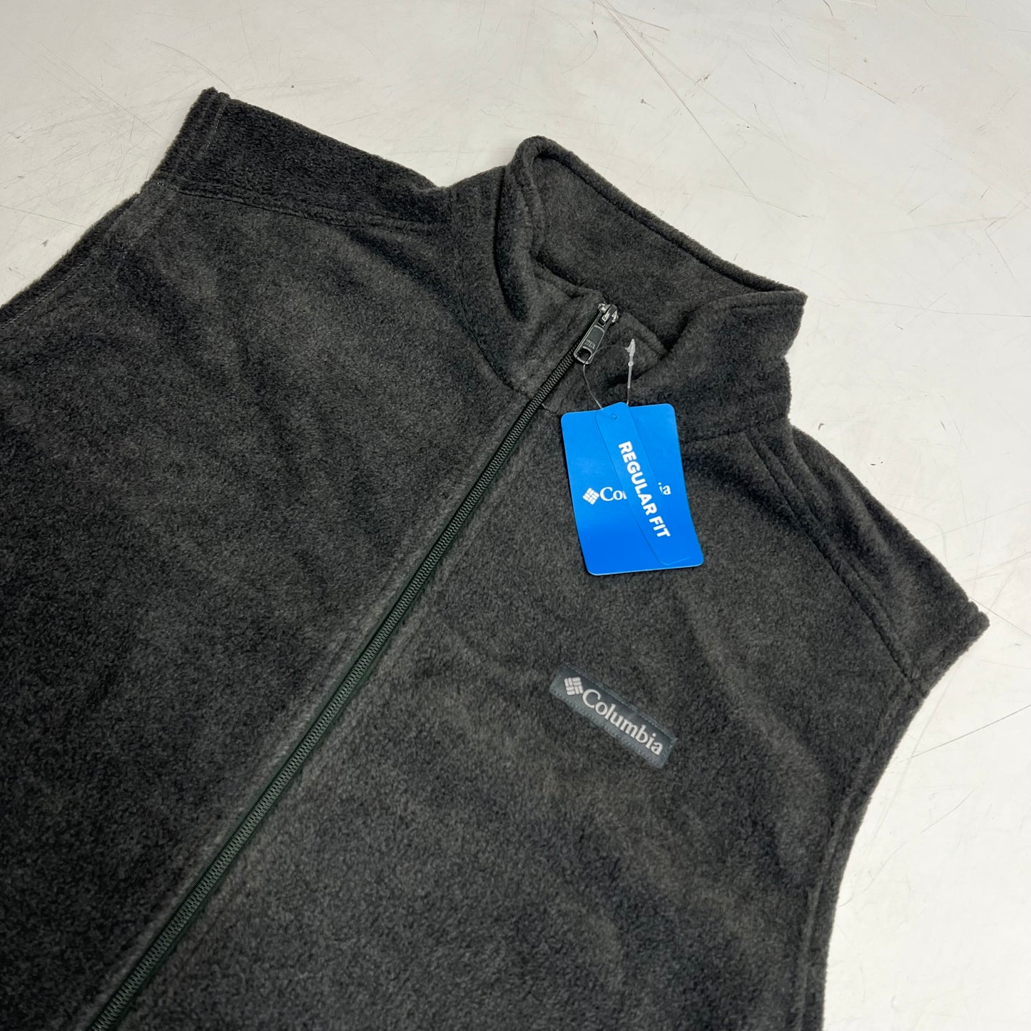 COLUMBIA Steens Mountain Zip Soft Fleece Vest Men's Sz XL Tall Grey AS1535-030