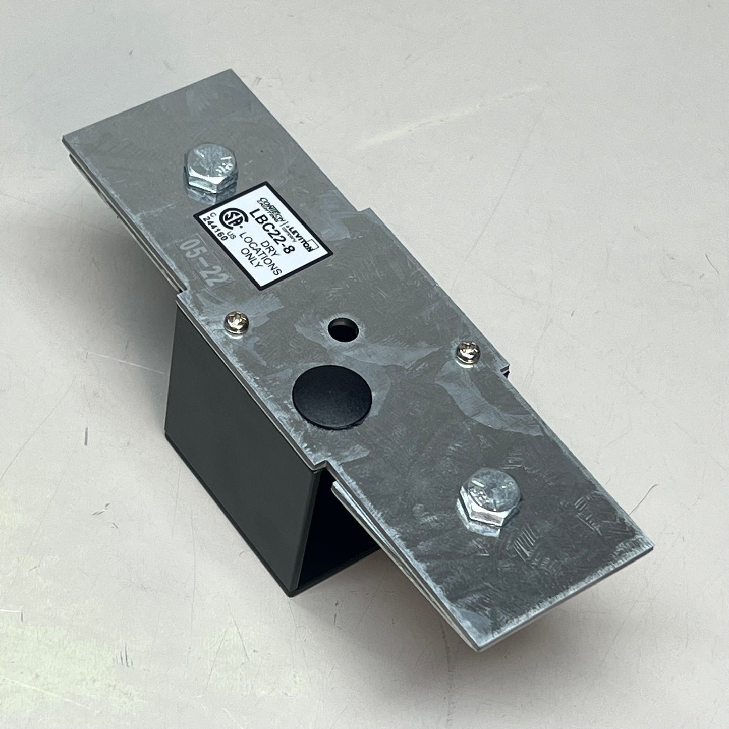 CONTECH (2 PACK) Straight Connector Track Lighting 2"x2" Black Finish LBC22-8-B