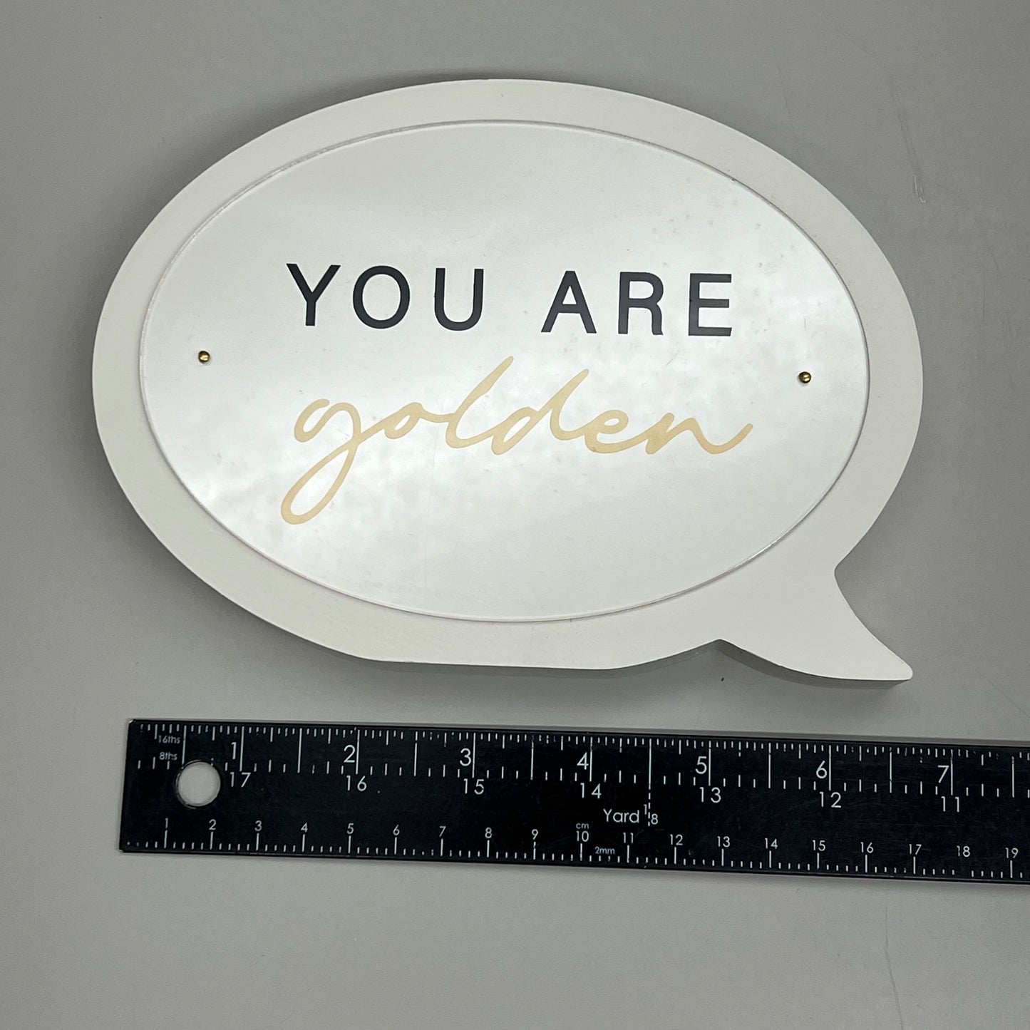 ASHLAND (2 PACK) You Are Golden 7" Tabletop Sign White & Gold 734486