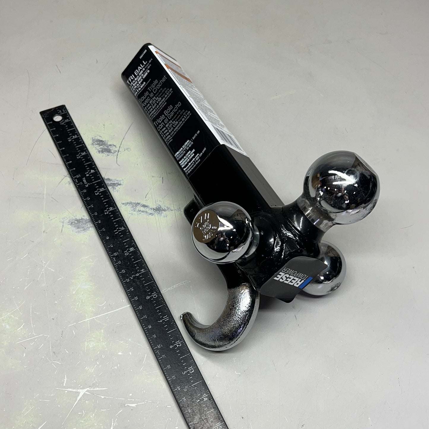 REESE TOWPOWER Tri-Ball w/ Hook Fits 2" Square Receiver Universal Fit 7031400