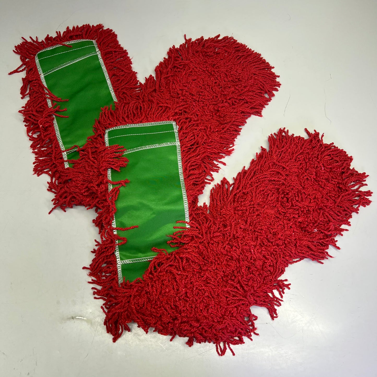 SHENZHEN (2 PACK) Synthetic Cotton Long Mop Head 37" X 6" Red/Green DP0018