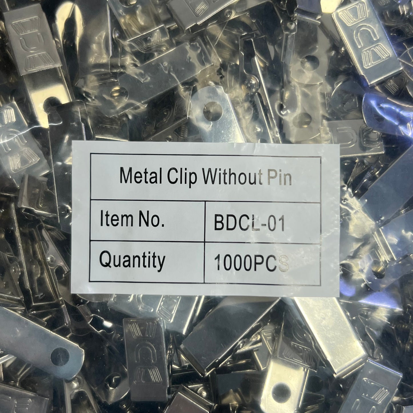 (1000 PACK) Metal Lanyard Bulldog Clip 1.5"L, BDCL-01