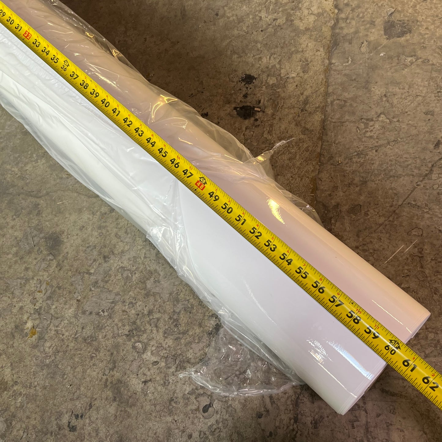 GENERAL FORMULATIONS White Static Cling 90# Layflat Liner 60" x 150 ft x 7.0 mm White 208-6015