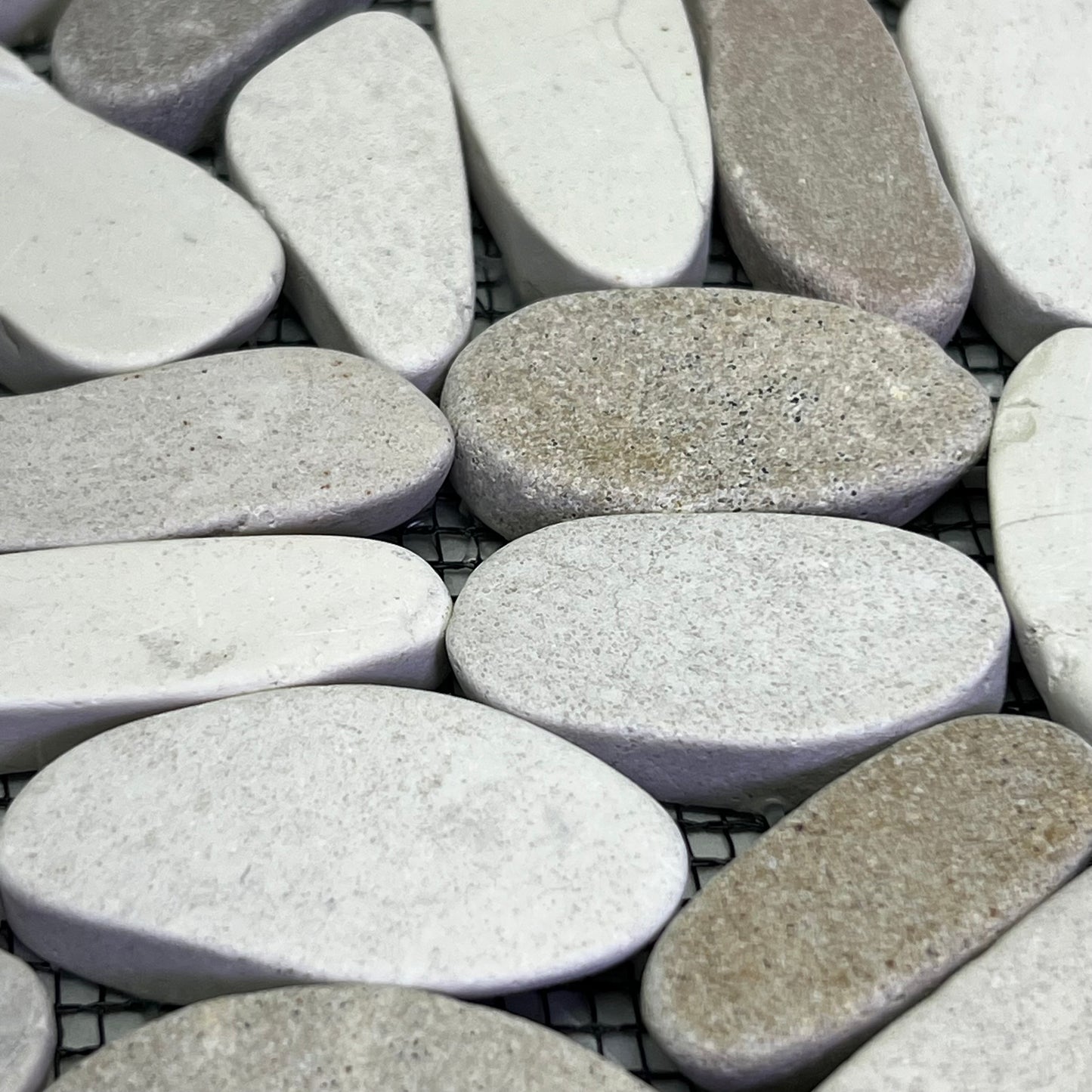 Natural Stone Tile (11 Pcs) 12" x 12" White/Beige Matt GAMI36