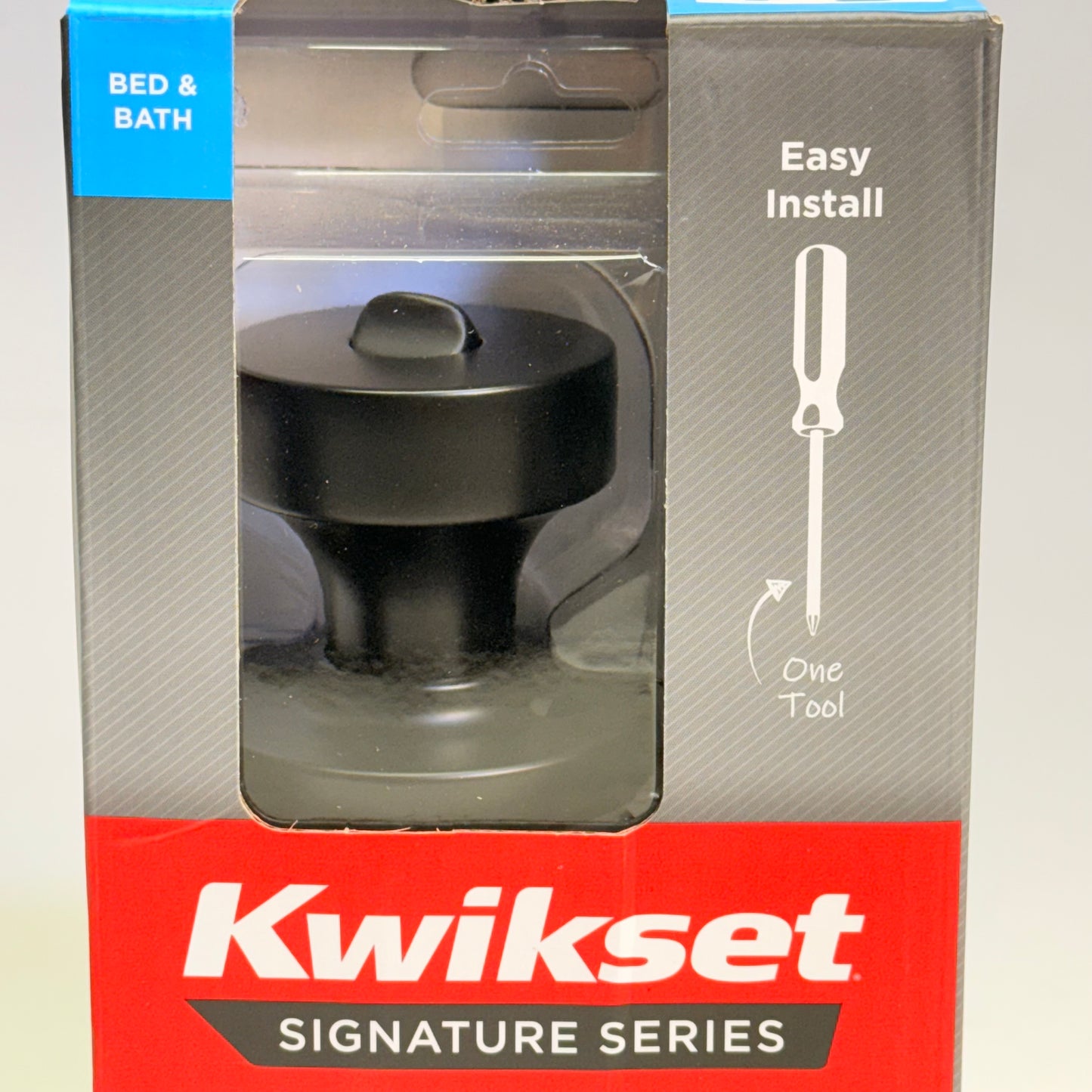 KWIKSET Signature Series Bed & Bath Microban PISMO Matte Black 97300-930