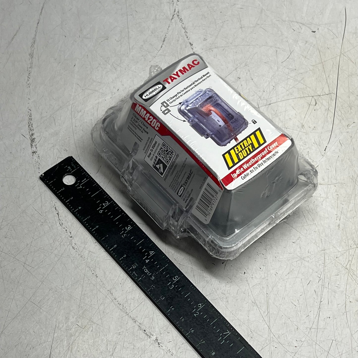 HUBBELL (2 PACK) Taymac Extra Duty Electrical Outlet Cover 2-3/4" Clear MM42|0C