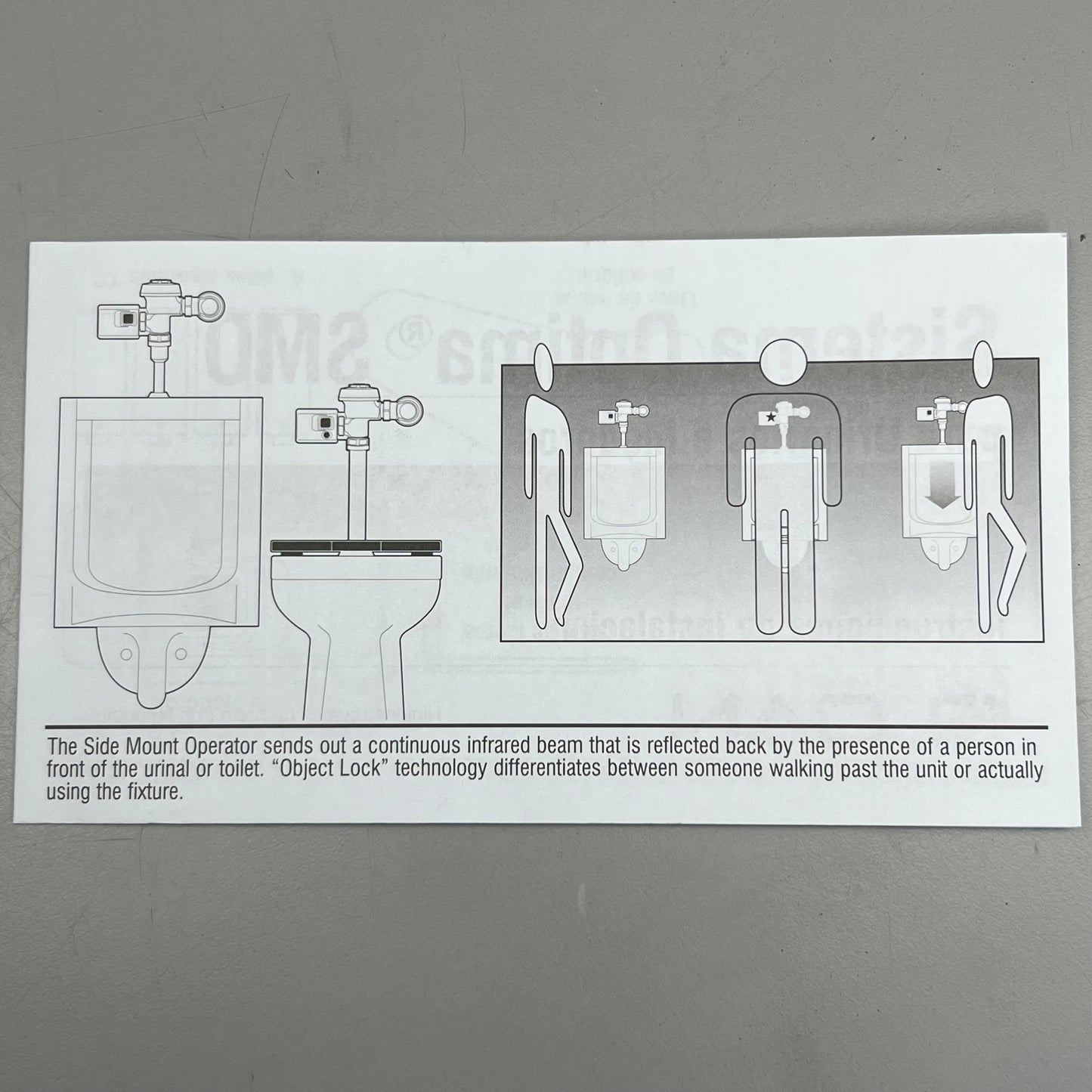 SLOAN Side Mount Flushometer Operator EBV-89A-M