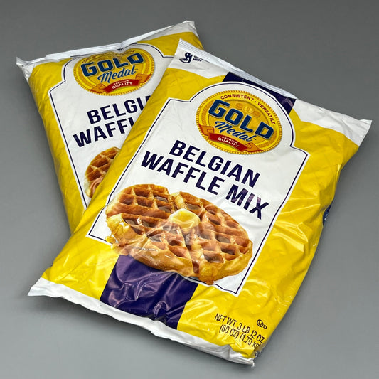 GOLD MEDAL (2 PACK) Belgian Waffle Mix 60 oz Bags 12/24