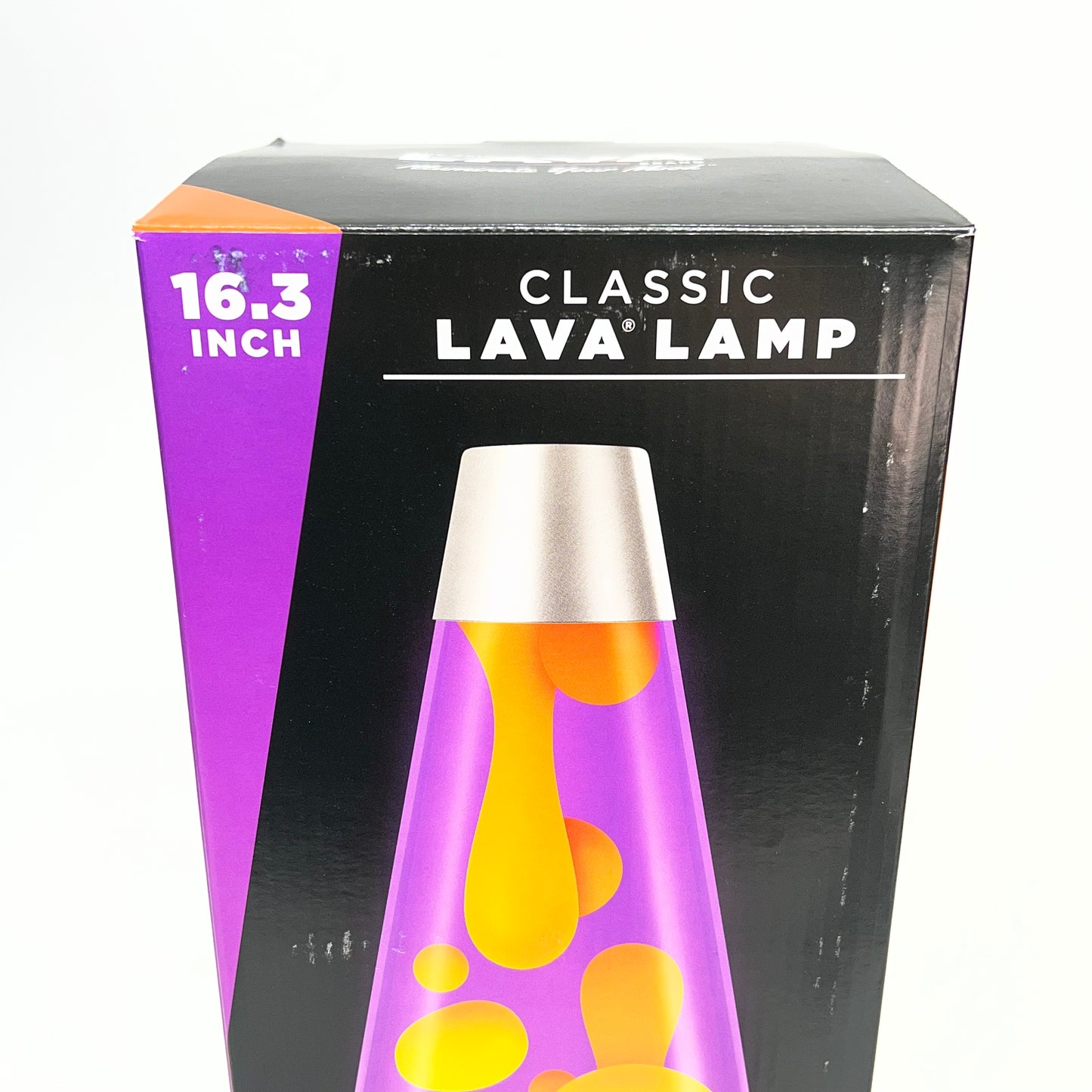 SCHYLING Classic Lava Lamp Illuminate Your Mood 16.3" Orange/Purple Silver Base