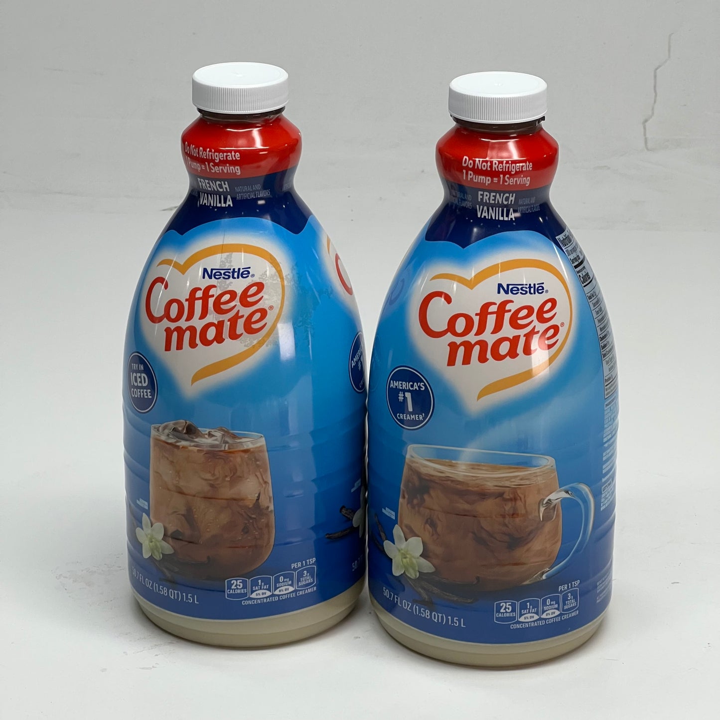 COFFEE MATE (2 PACK) French Vanilla Creamer 50.7 fl oz. BB 02/27