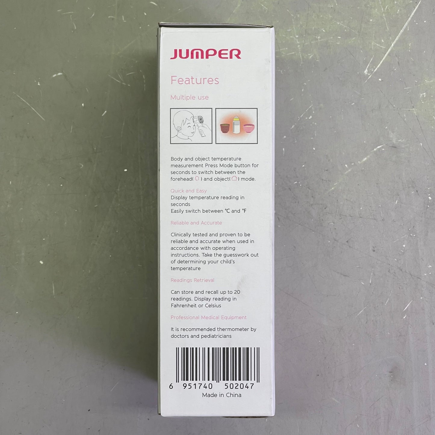 ZA@ JUMPER Non-Contact Infrared Thermometer For Humans & Objects *USA SELLER* JPD-FR202 D