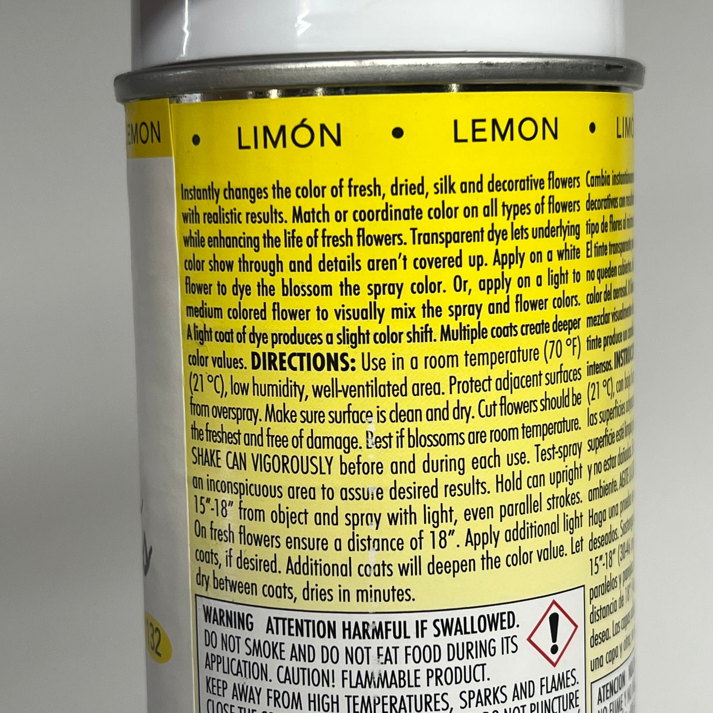 DESIGN MASTER (2 PACK) Just for Flowers Transparent Flower Dye 11oz Lemon 132