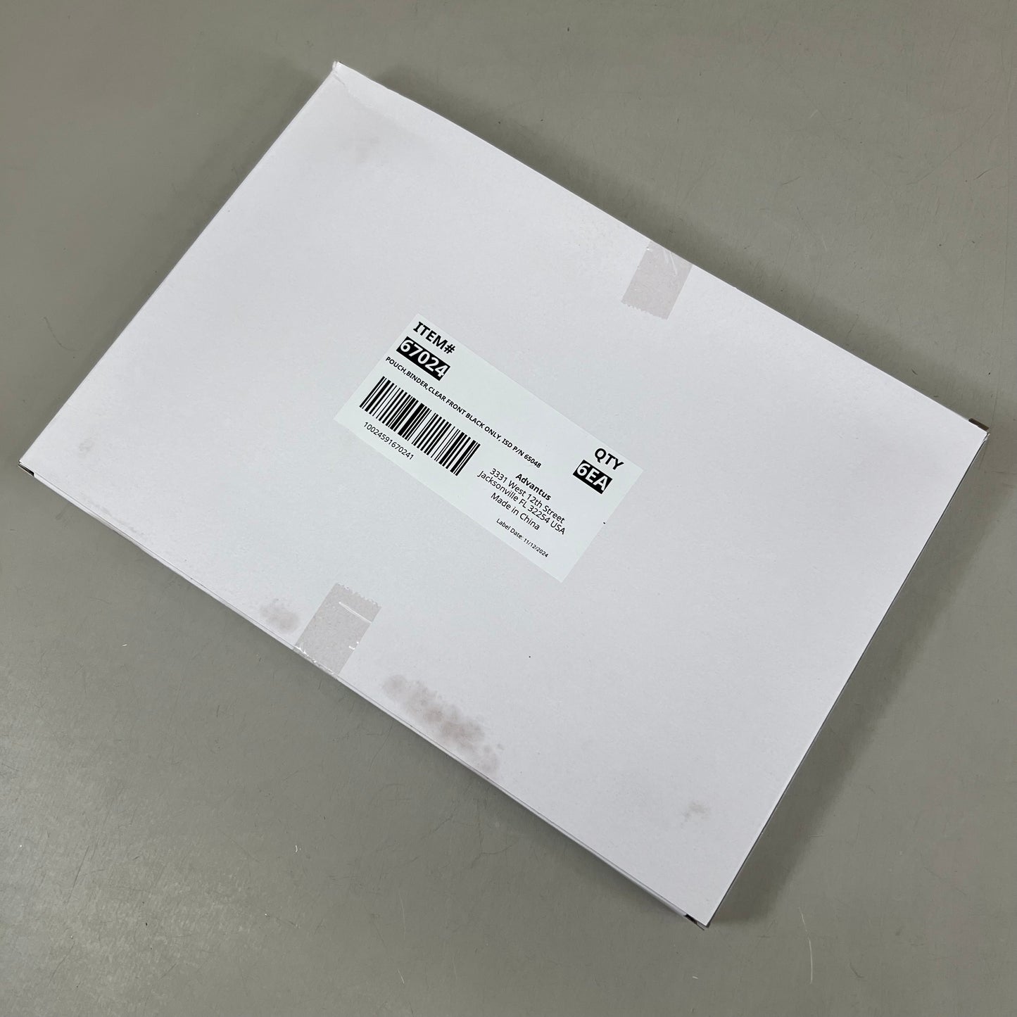 ADVANTUS (3 Pack) Binder Pencil Pouch 6 EA Per Box 10 x 7.38 Black/Clear