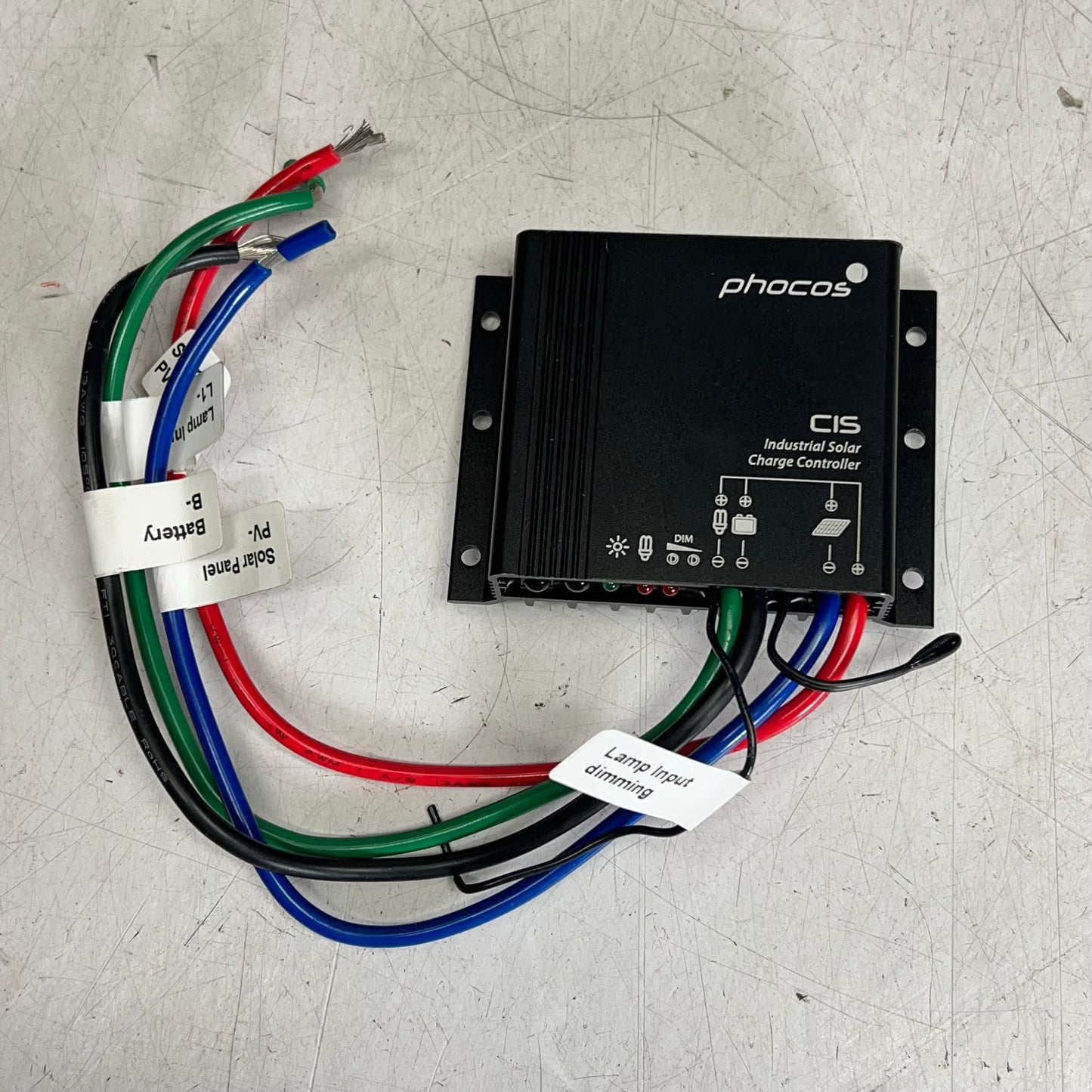 PHOCOS Highly Ruggedized Solar Charge Controller 10 AMP Black CIS10-1-1-E