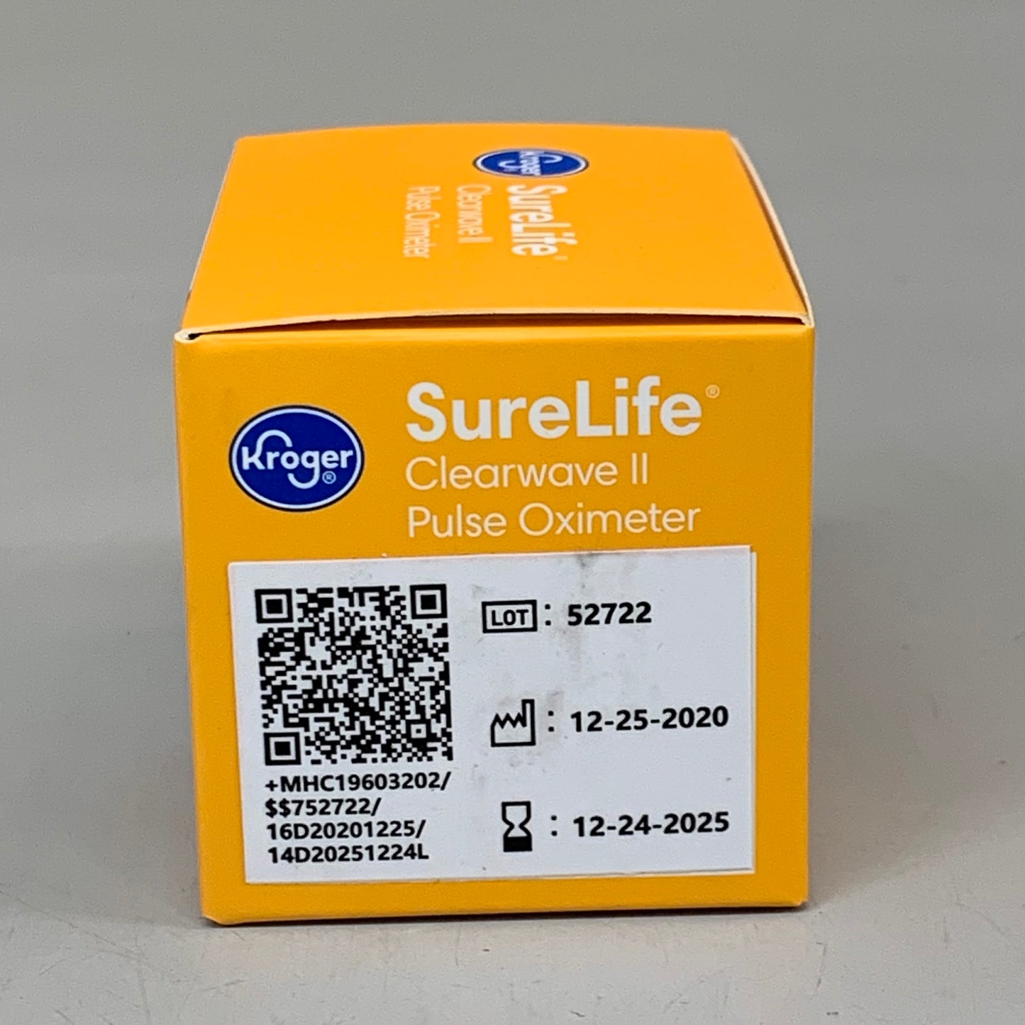 ZA@ KROGER SureLife Clearwave 2 Pulse Oximeter Soft Pad Finger Insert BB 12/25 A