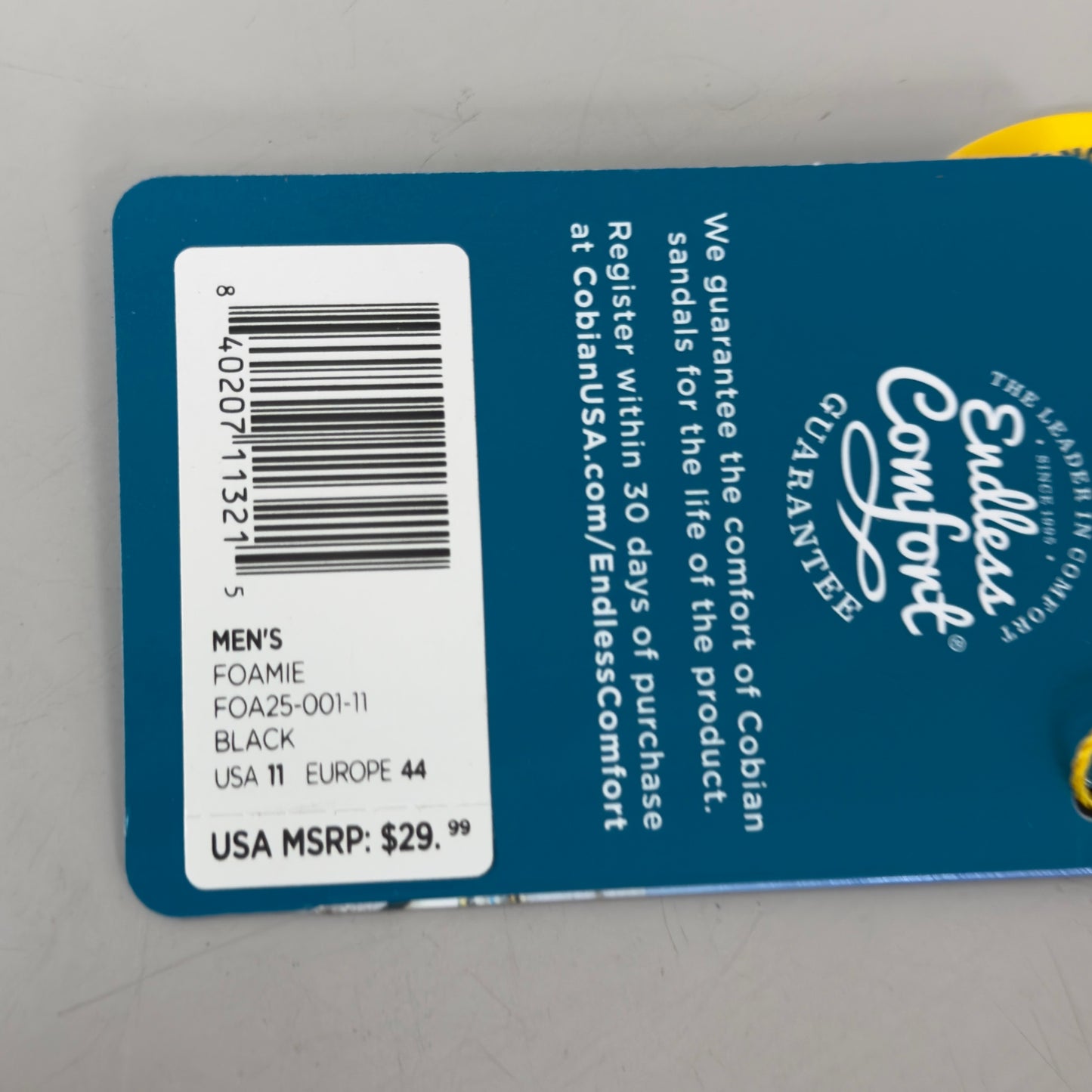 COBIAN Foamie Men's Sandals 11 Black FOA25-001-11