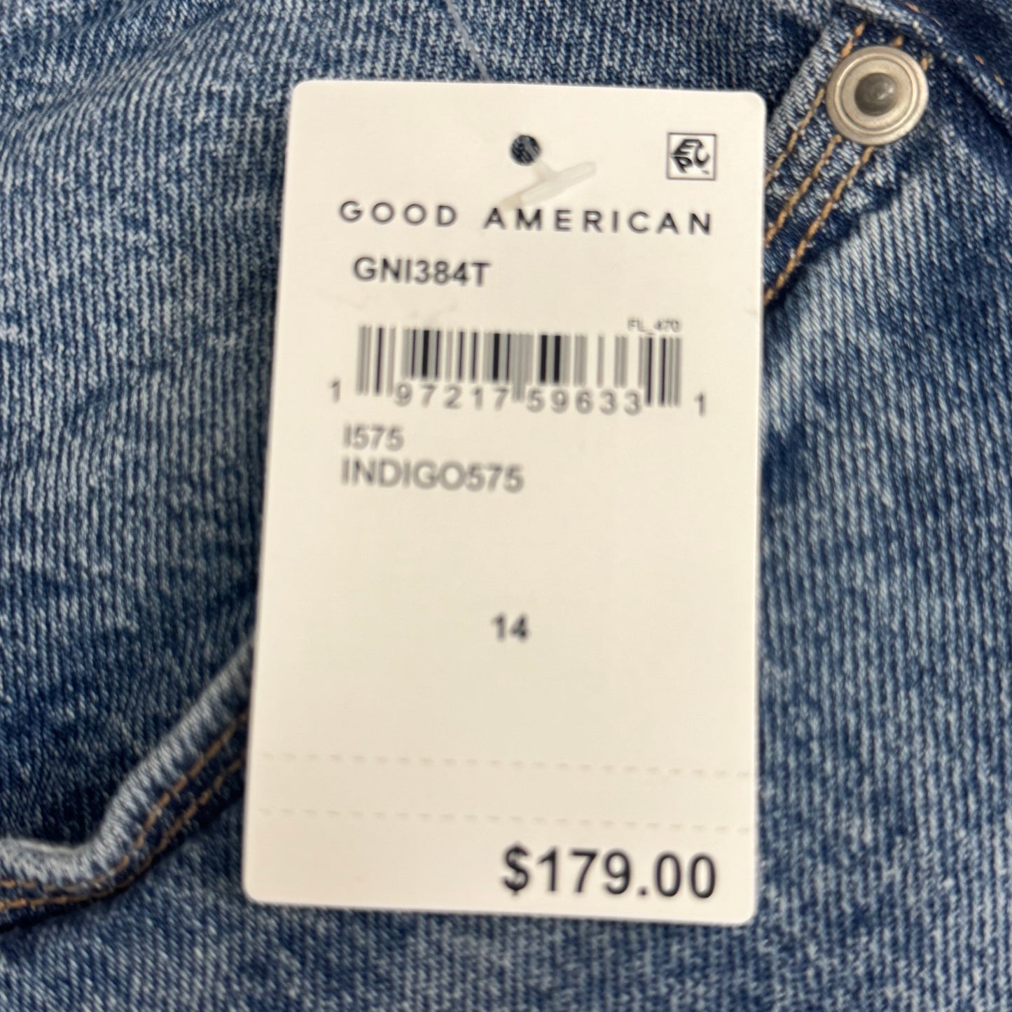 GOOD AMERICAN Good 90's Relaxed Jeans Women's Sz 14 Indigo575 GNI384T