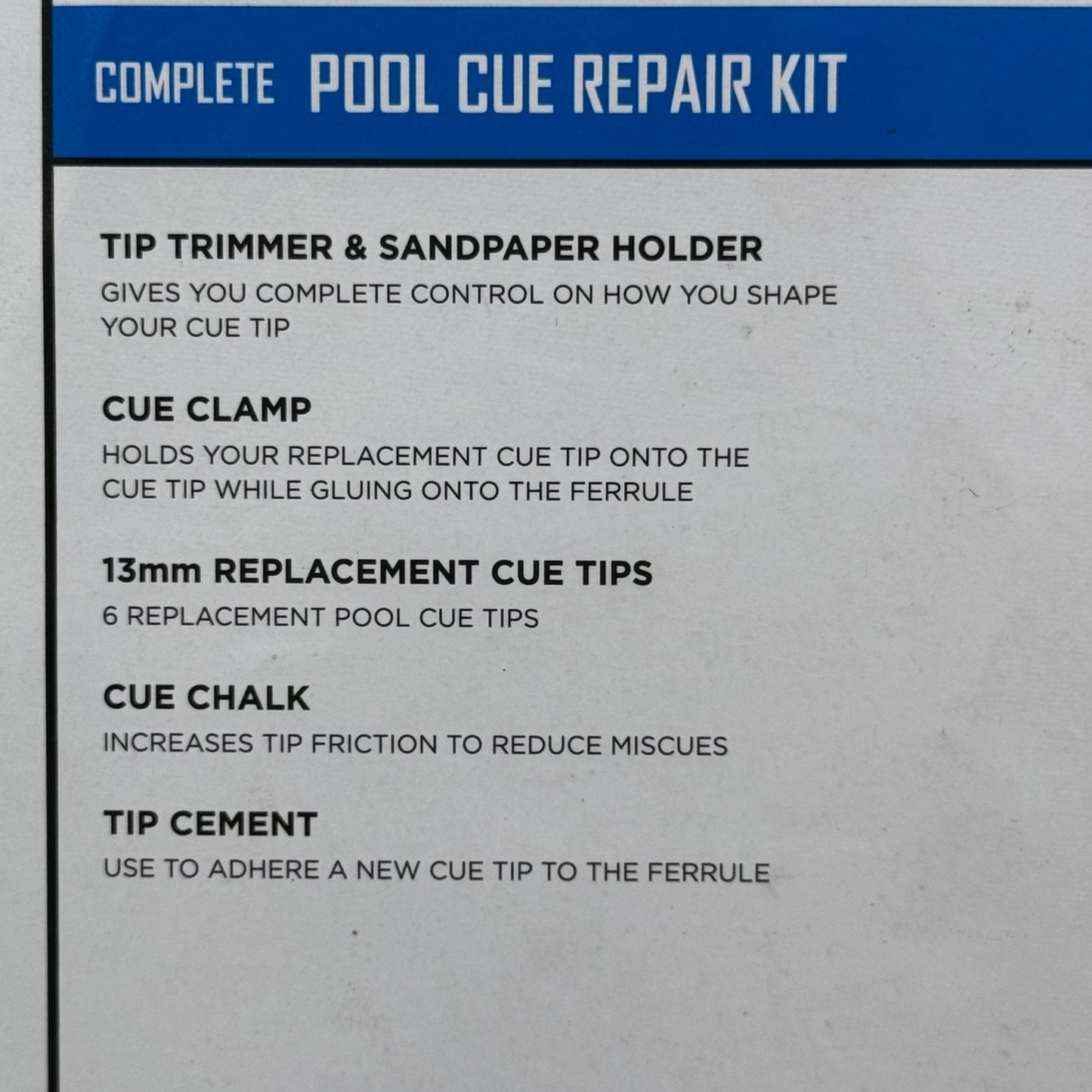 MIZERAK (2 PACK) Complete Pool Repair Kit 6 Piece 13mm Replacement Tips P1812