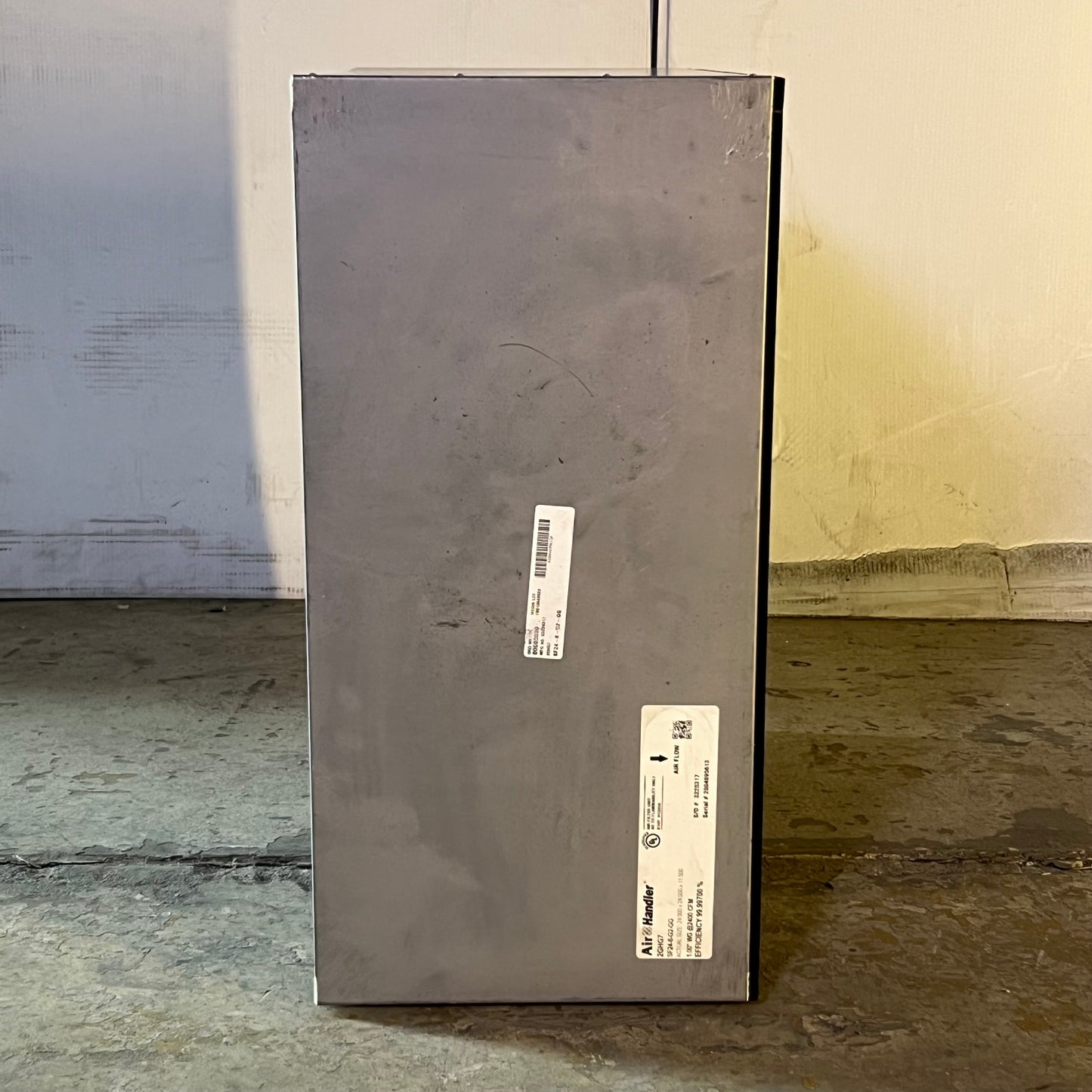 AIR HANDLER Air Handler Air Filter Unit Sz 24"L X 11.5"W X 24"H, Grey 2GHG7