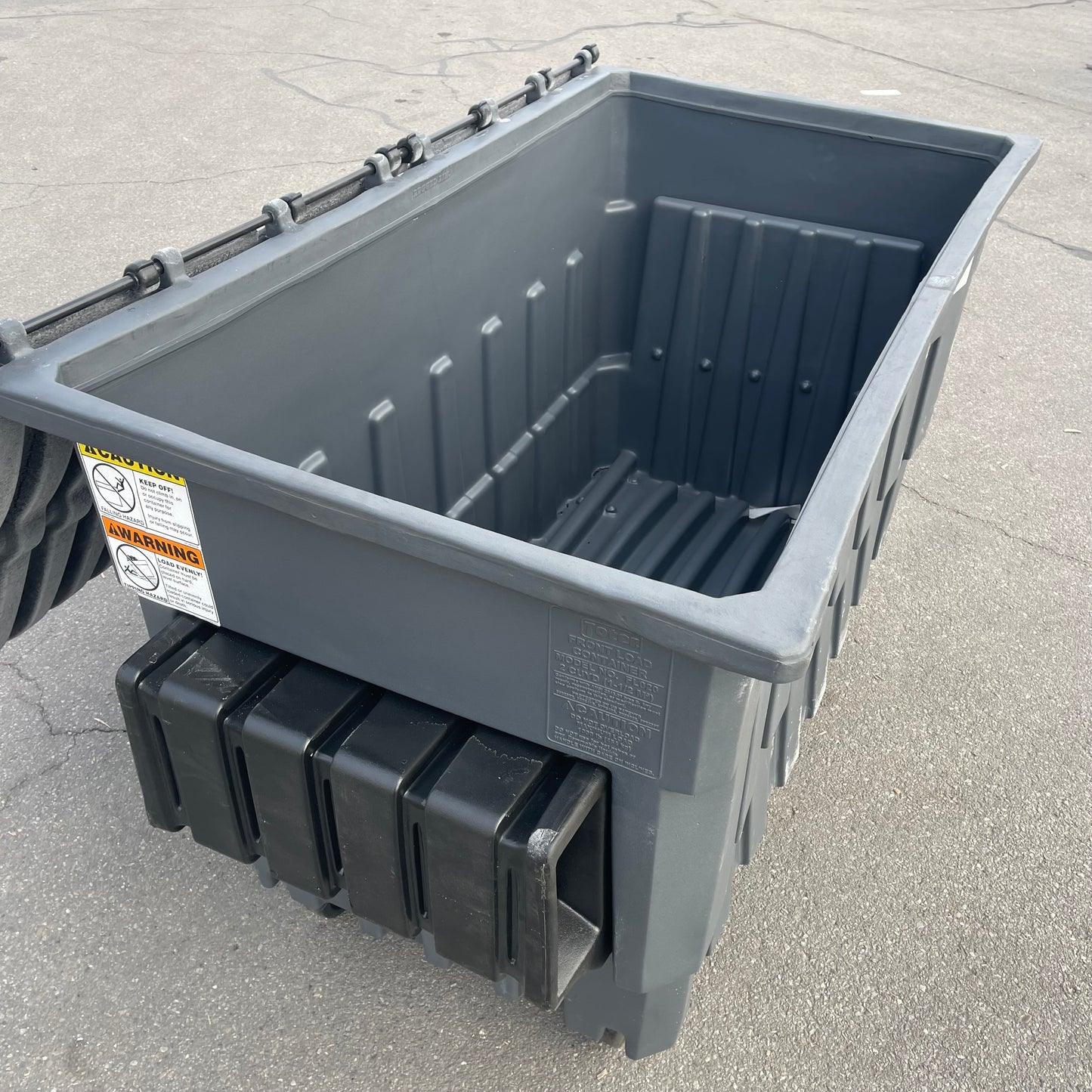 Z@ TOTER Front Load Mobile Trash Container 2 cubic yard, 78”x52”x44” FL020