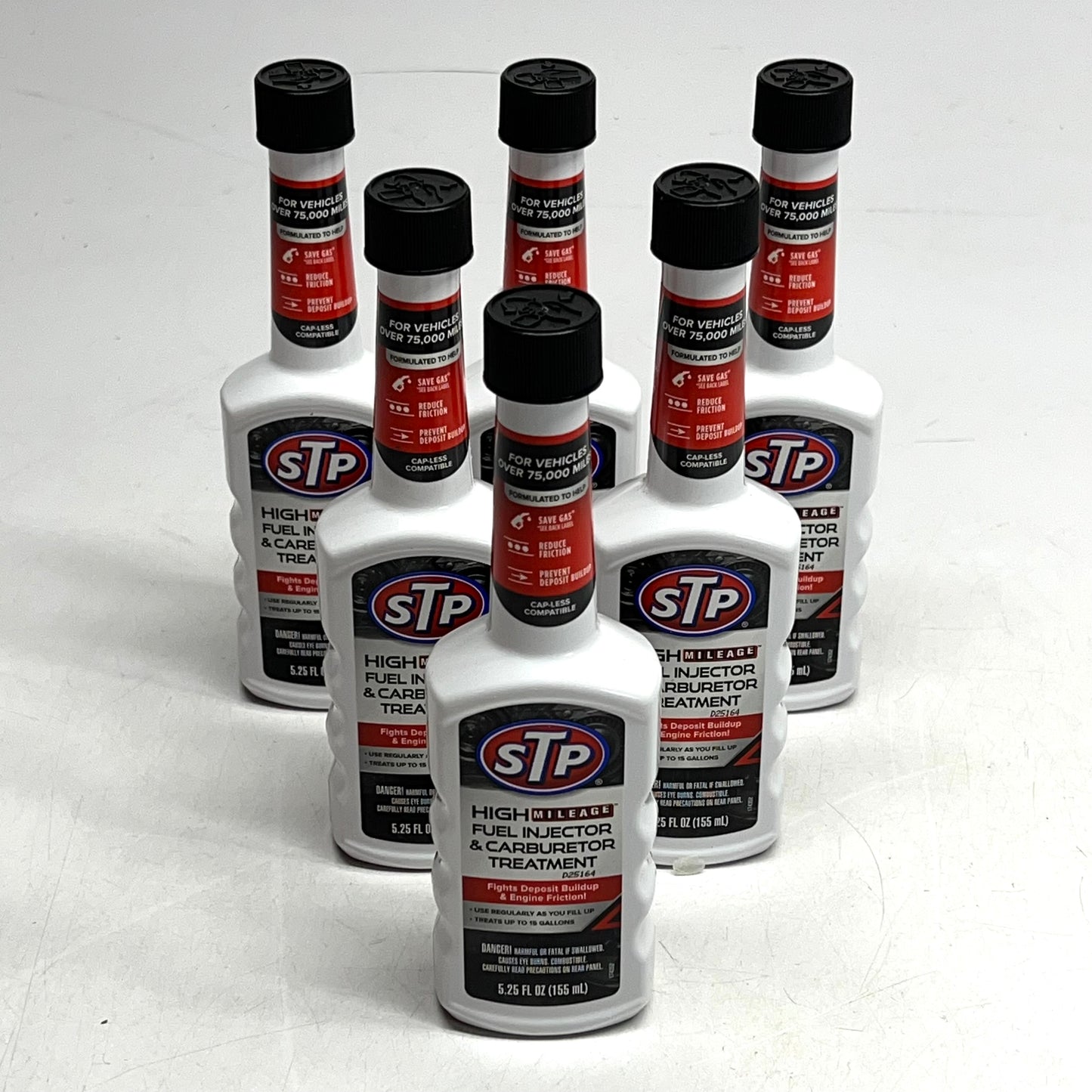 ZA@ STP (6 PACK) High Mileage Fuel Injector & Carburetor Treatment  5.25 Fl Oz 174352 D