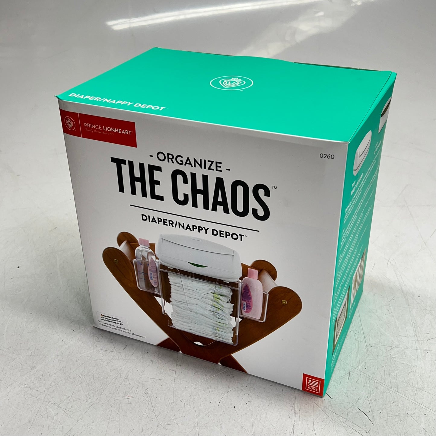 PRINCE LIONHEART Diaper/Nappy Depot Organize The Chaos 9"x6"x9" Clear 0260