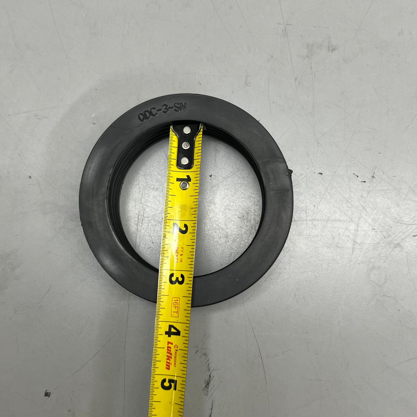 FIAT PRODUCTS 3 Inch Diameter Gasket Black QDC-3-SN
