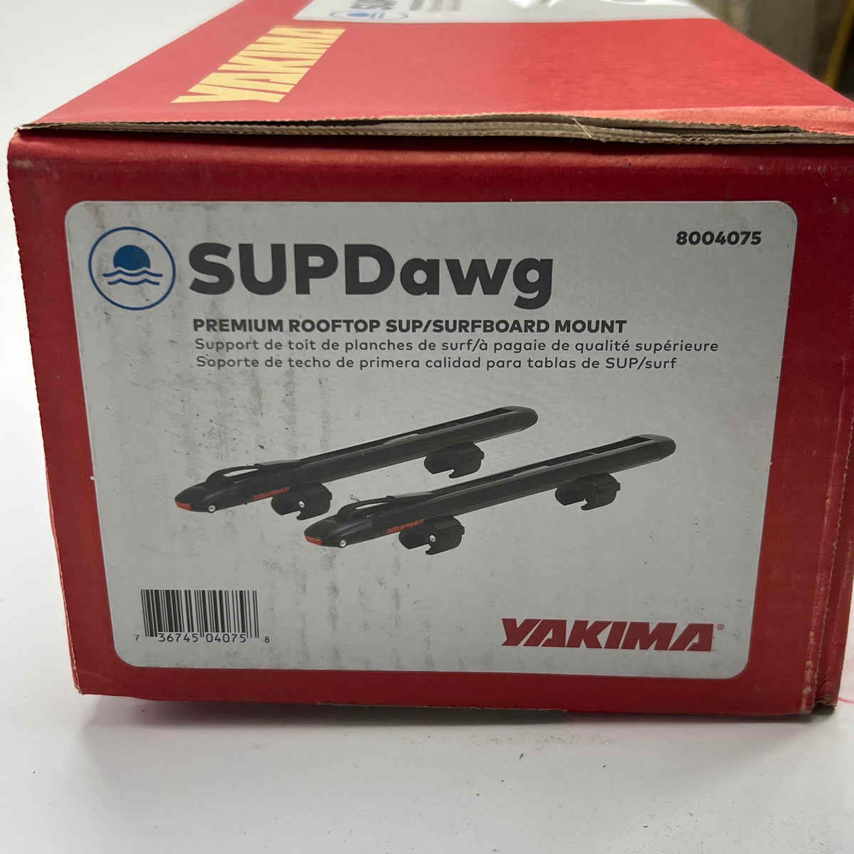YAKIMA (2 PIECES) Supdawg Premium Rooftop Sup/surfboard Mount 39"L x 3.5"W Black 8004075