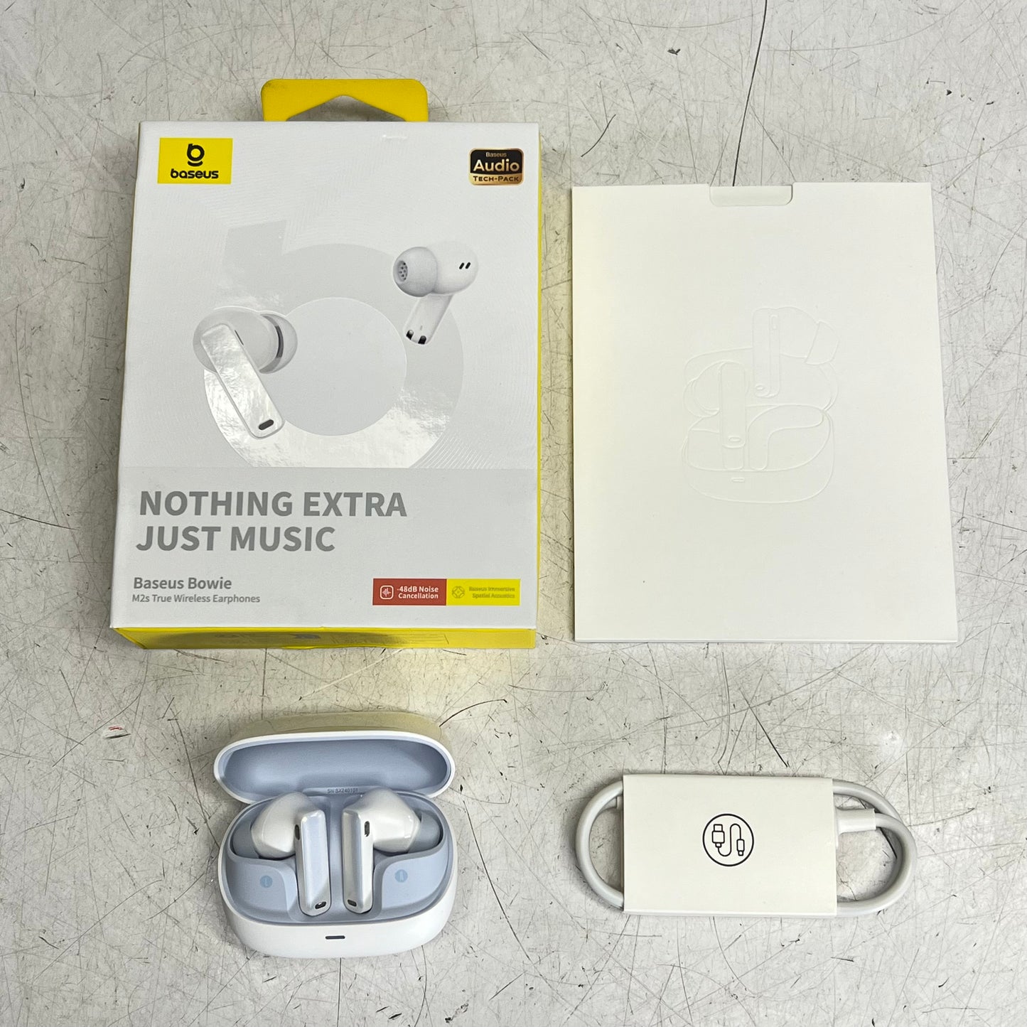 BASEUS Bowie M2s Ultra True Wireless Earbuds & Extra Ear Pieces White NGTW3501|02