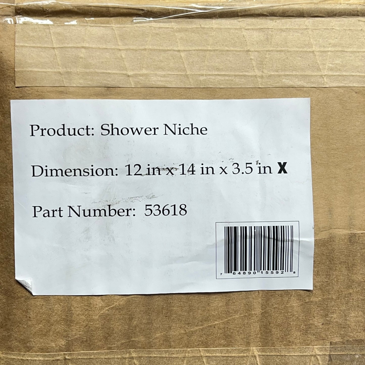 PALISADE Shower Niche Cracked Slate Horizonal/Vertical 12"x14"x3.5" Grey 53|618