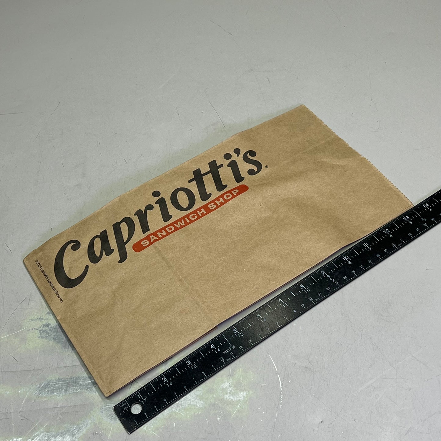 ZA@ CAPRIOTTI'S (1000 PACK) Sandwich Shop Paper Bags 14"x7"x4.5" Brown BG745CAP